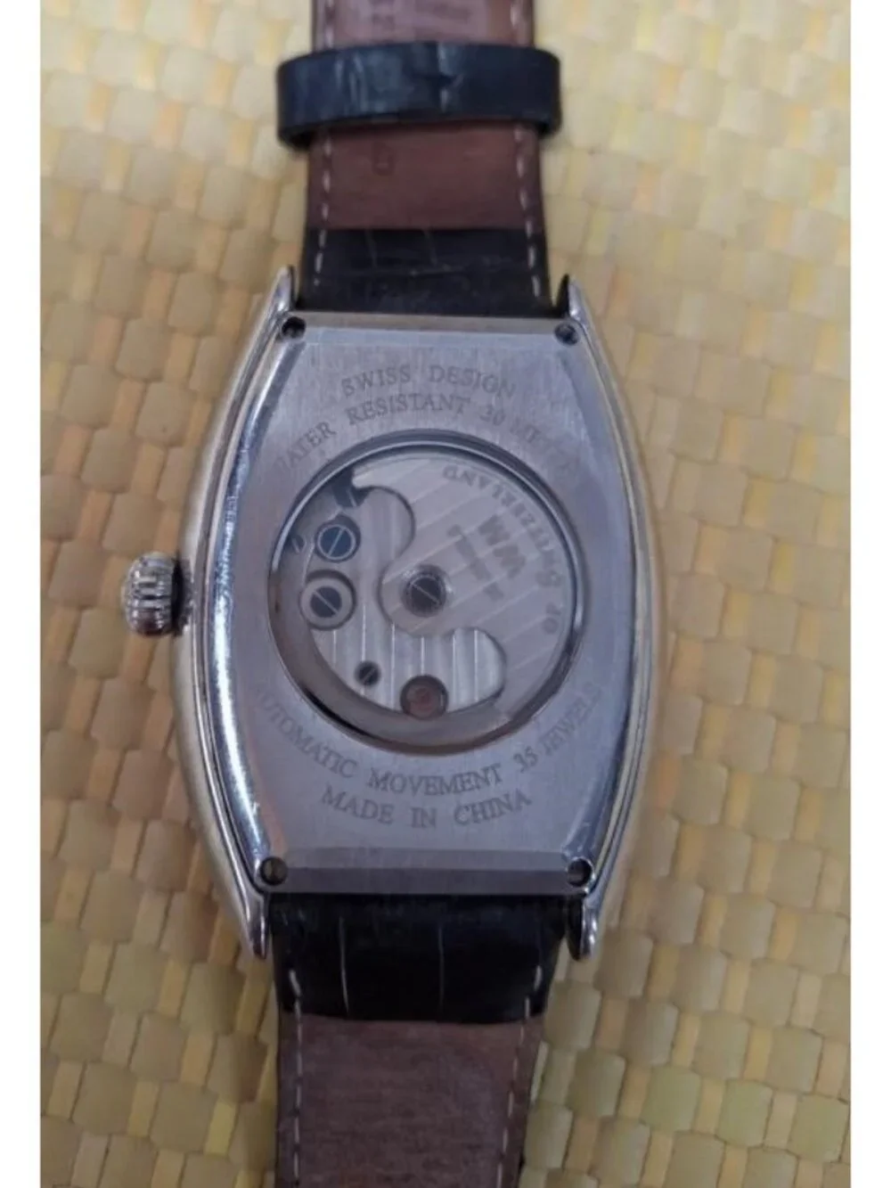 WM of Switzerland Tonneau Tourbillon Numeric Swiss Design Watch